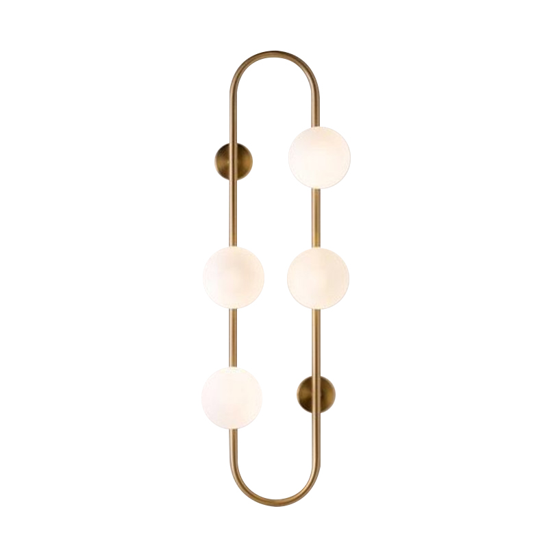 Бра HOOP WALL Lamp Gold 4 Золотой Белый в Омске | Loft Concept 