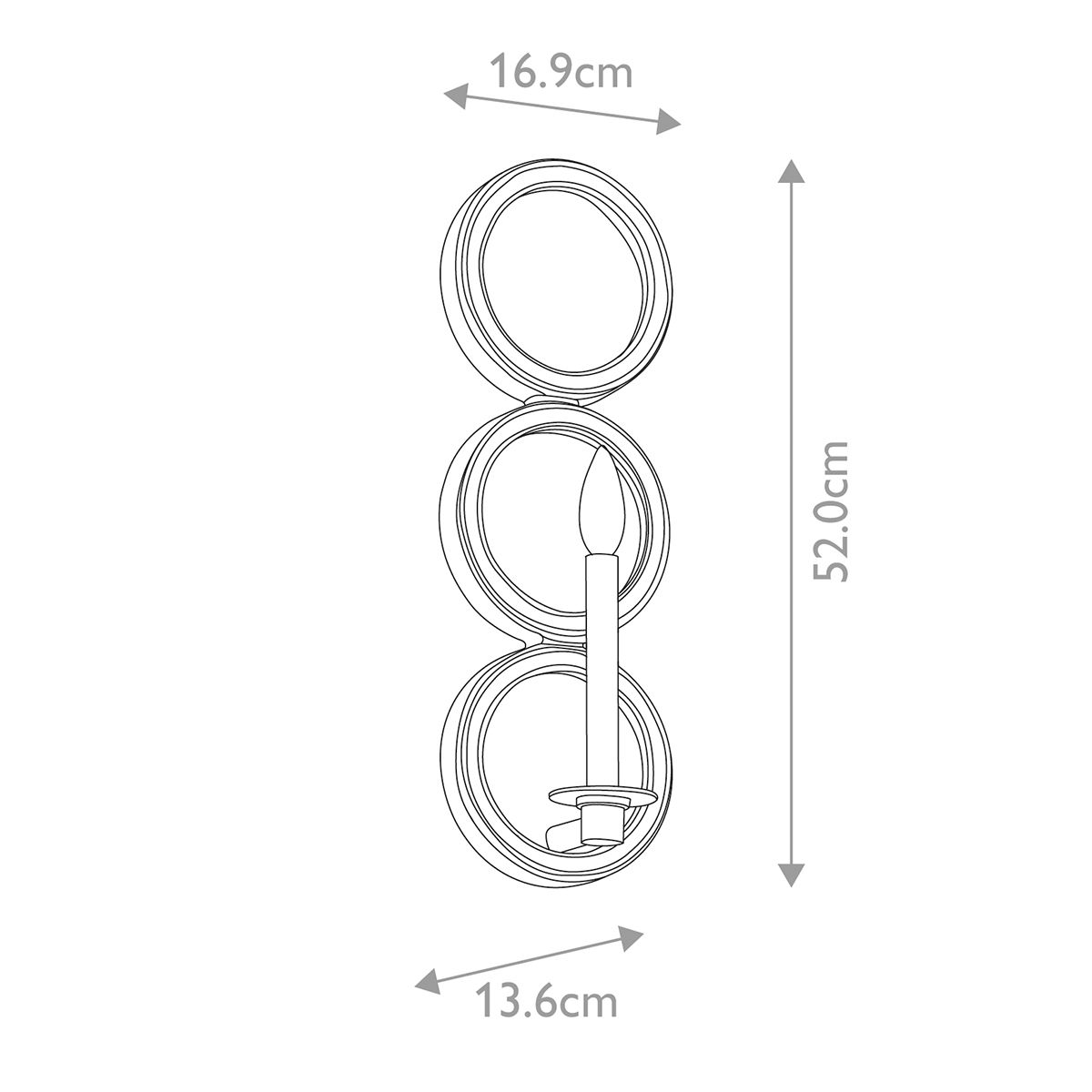 Бра в виде трех круглых зеркал Kichler в Омске