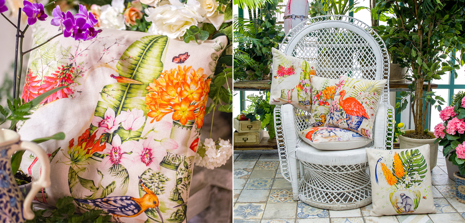 Декоративная подушка White Heron and Hoopoe Pillow Декоративная подушка White Heron and Hoopoe Pillow - Loft-Concept в Омске