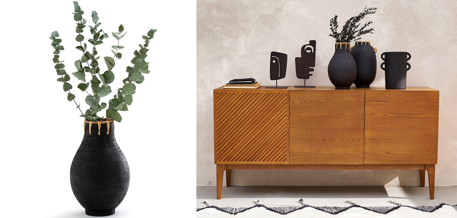 Ваза Ceramic Vase & Rattan D20 Ваза Ceramic Vase & Rattan D20 - Loft-Concept в Омске