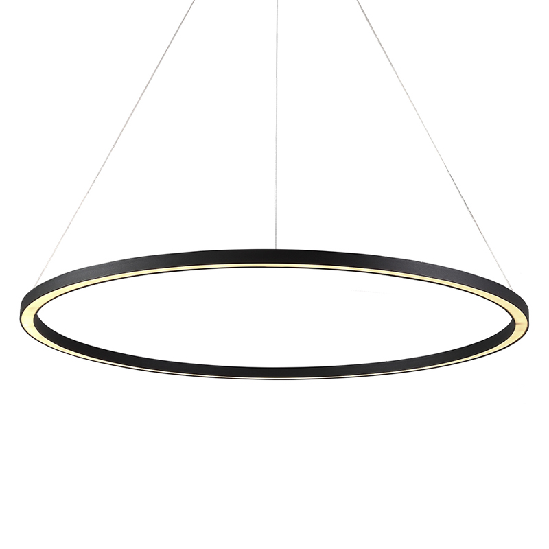 Люстра подвесная светодиодная кольцевая Ring Horizontal Черный Белый Золотой Люстра подвесная светодиодная кольцевая Ring Horizontal Черный Белый Золотой в Омске | Loft Concept