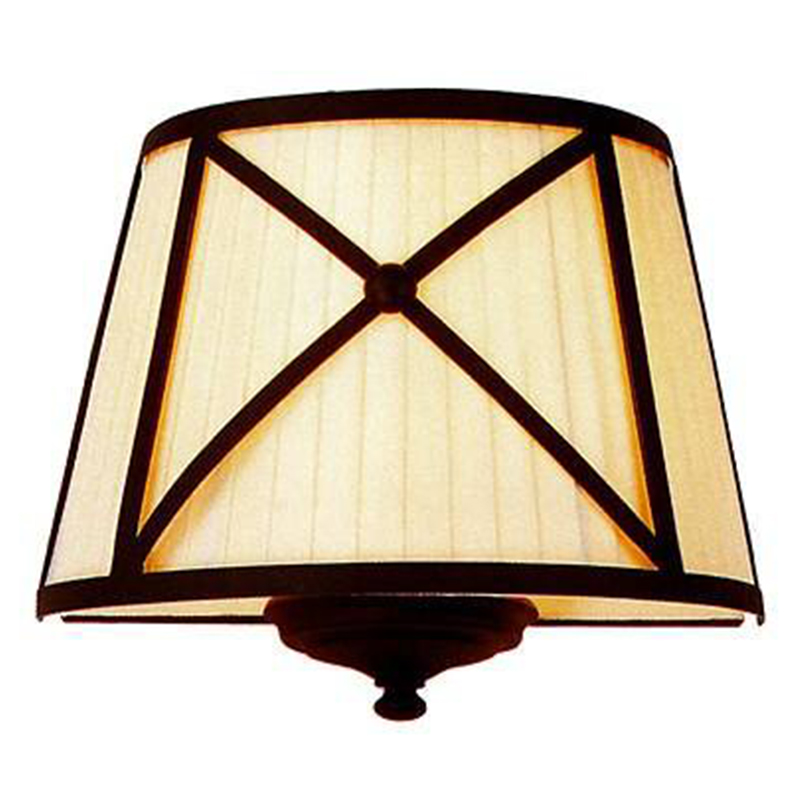 Бра Provence Lampshade Light Brown Wall Lamp Коричневый Бежевый в Омске | Loft Concept 