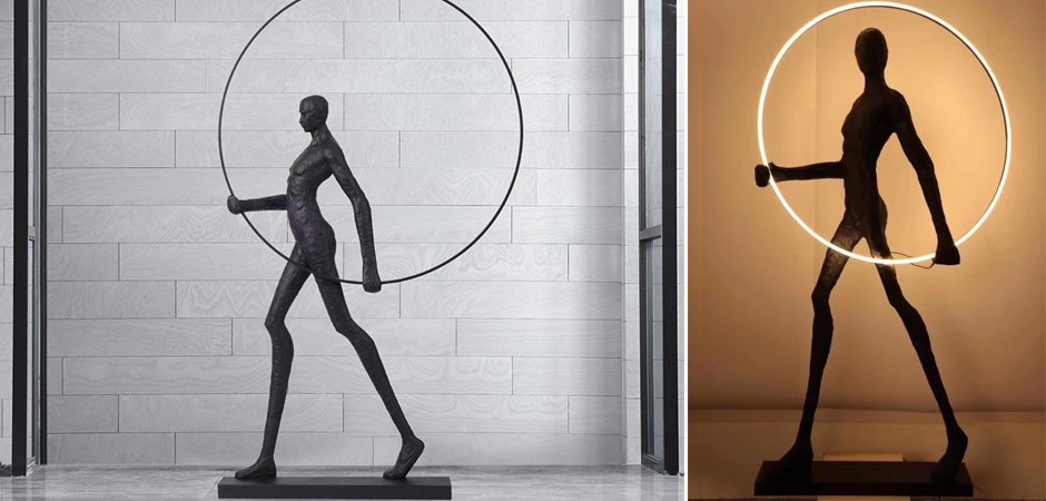 Торшер Man carries light circle Торшер Man carries light circle - Loft-Concept в Омске