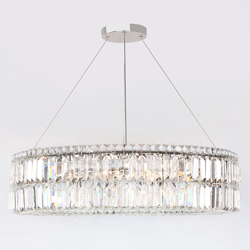 Люстра Darleen Crystal Nickel Chandelier 17 Никель Прозрачный (Transparent) в Омске | Loft Concept 