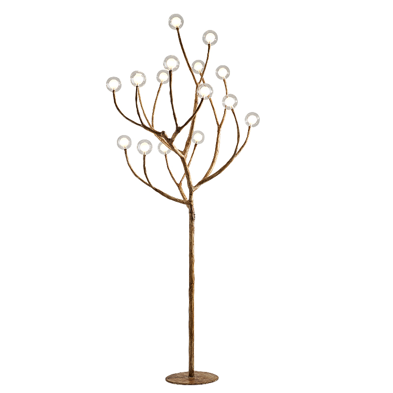 Торшер Tree branch Floor lamp Коричневый Белый в Омске | Loft Concept 