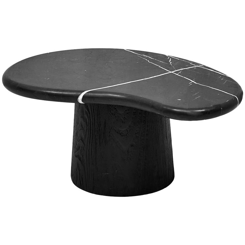 Кофейный стол Geoffroy Coffee Table Черный Мрамор Nero Черный матовый в Омске | Loft Concept 