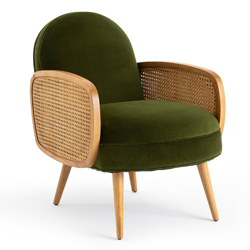 Кресло Morten Wicker Green Armchair Зеленый в Омске | Loft Concept 