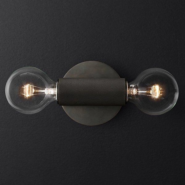 Бра RH Utilitaire Inline Sconce Black Темная бронза в Омске | Loft Concept 