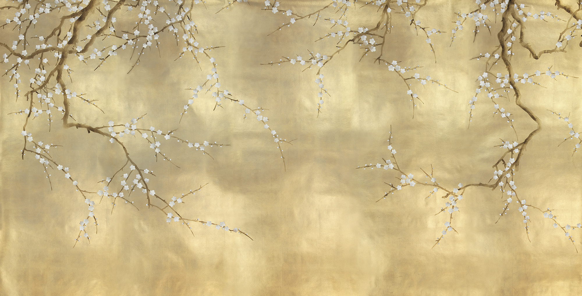 Обои ручная роспись Plum Blossom Colourway SC-231 on Krugerrand gilded paper Обои ручная роспись Plum Blossom Colourway SC-231 on Krugerrand gilded paper - постер Loft-Concept в Омске