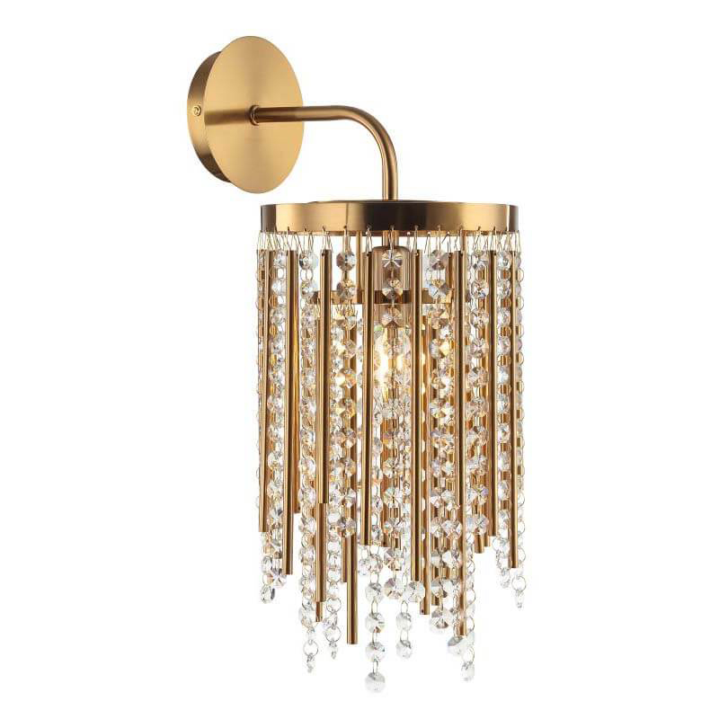 Бра Crystal Wind Chimes Bronze Wall Lamp Бронза Прозрачный в Омске | Loft Concept 