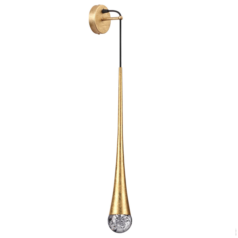 Бра Golden Drop Lamp Золотой Прозрачное Стекло в Омске | Loft Concept 