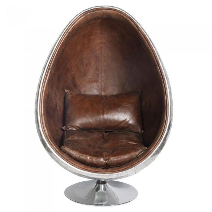 Кресло яйцо Aviator Egg Chair Коричневый в Омске | Loft Concept 