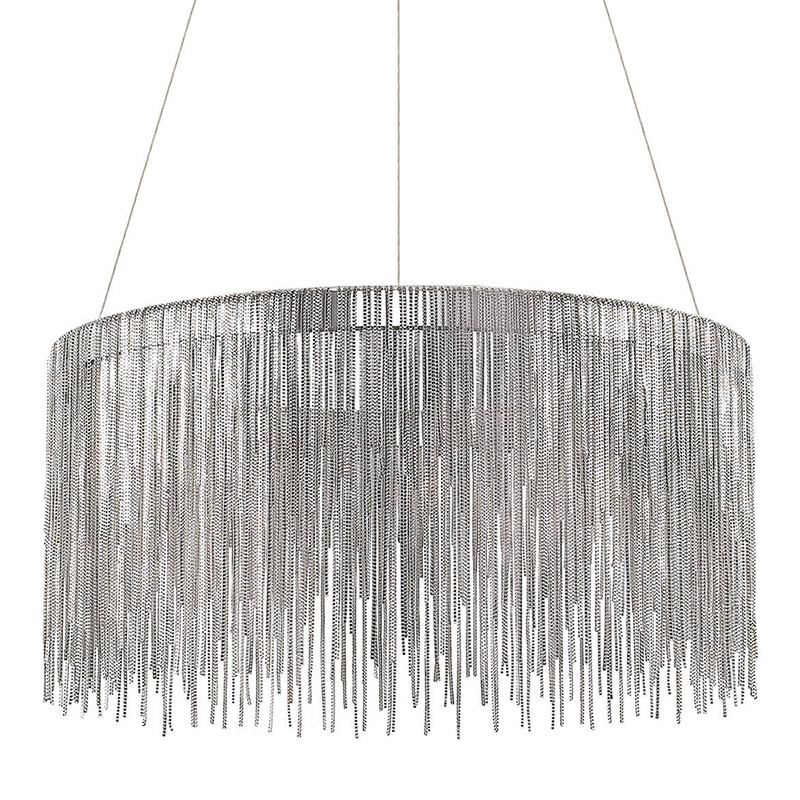 Люстра Atlantis Chain Chandelier Round Chrome Хром в Омске | Loft Concept 