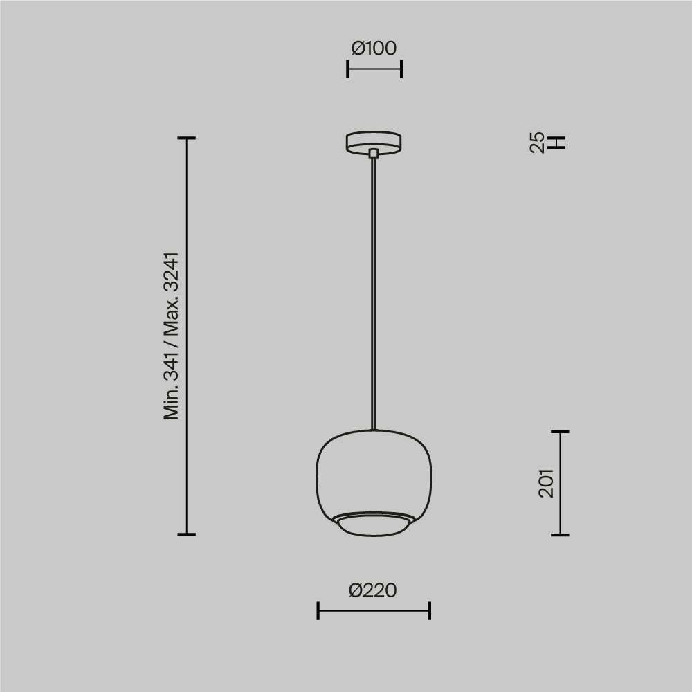 Подвесной светильник Brio Черный 3000К 12Вт в Омске