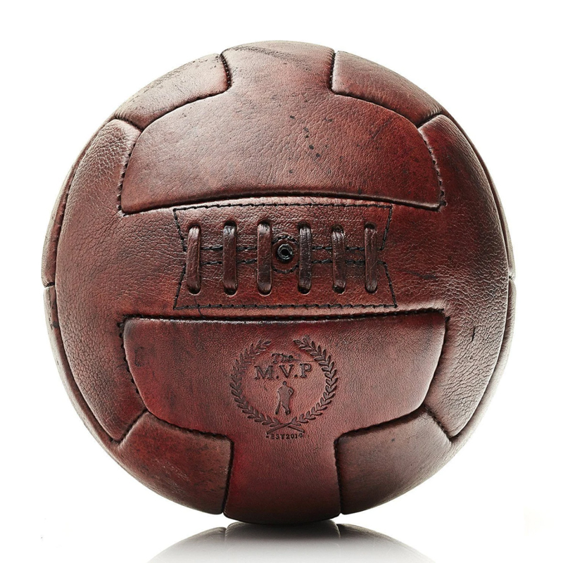 Футбольный Мяч из коричневой Кожи RETRO HERITAGE BROWN LEATHER T SOCCER BALL Коричневый винтаж в Омске | Loft Concept 