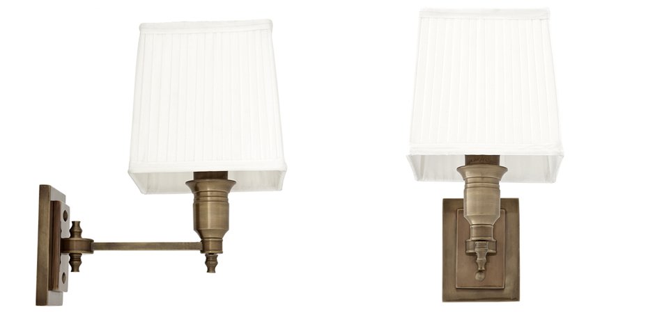 Бра Wall Lamp Lexington Single Brass+White Бра Wall Lamp Lexington Single Brass+White - Loft-Concept в Омске