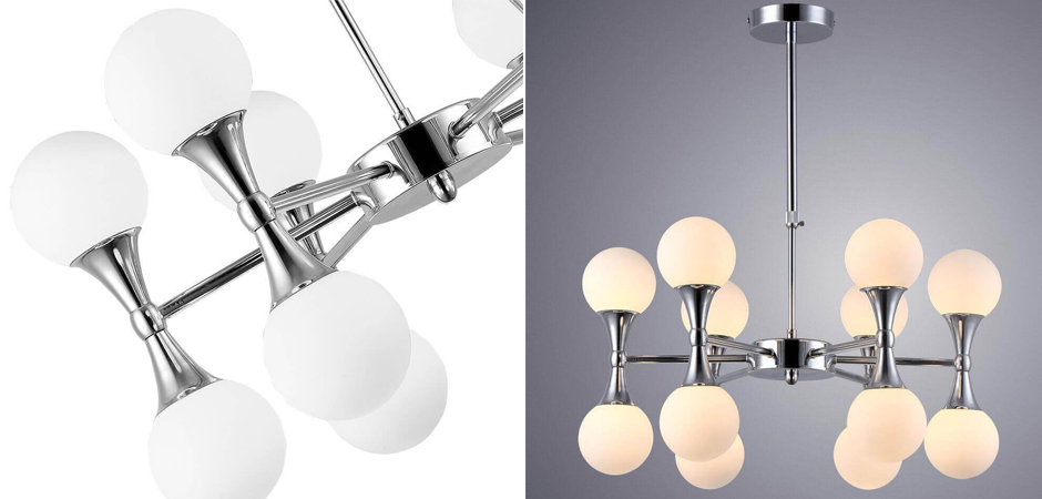 Люстра Ball Valley Chandelier Chromium 12 Люстра Ball Valley Chandelier Chromium 12 - Loft-Concept в Омске
