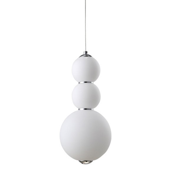 Люстра PEARLS Suspension Pendant Lamp D Белый Хром в Омске | Loft Concept 