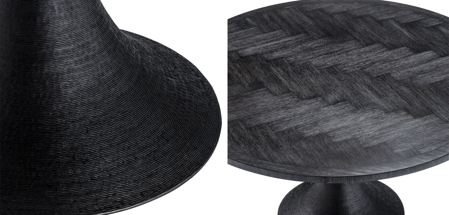 Обеденный стол Eichholtz DINING TABLE MELCHIOR ROUND black - фото