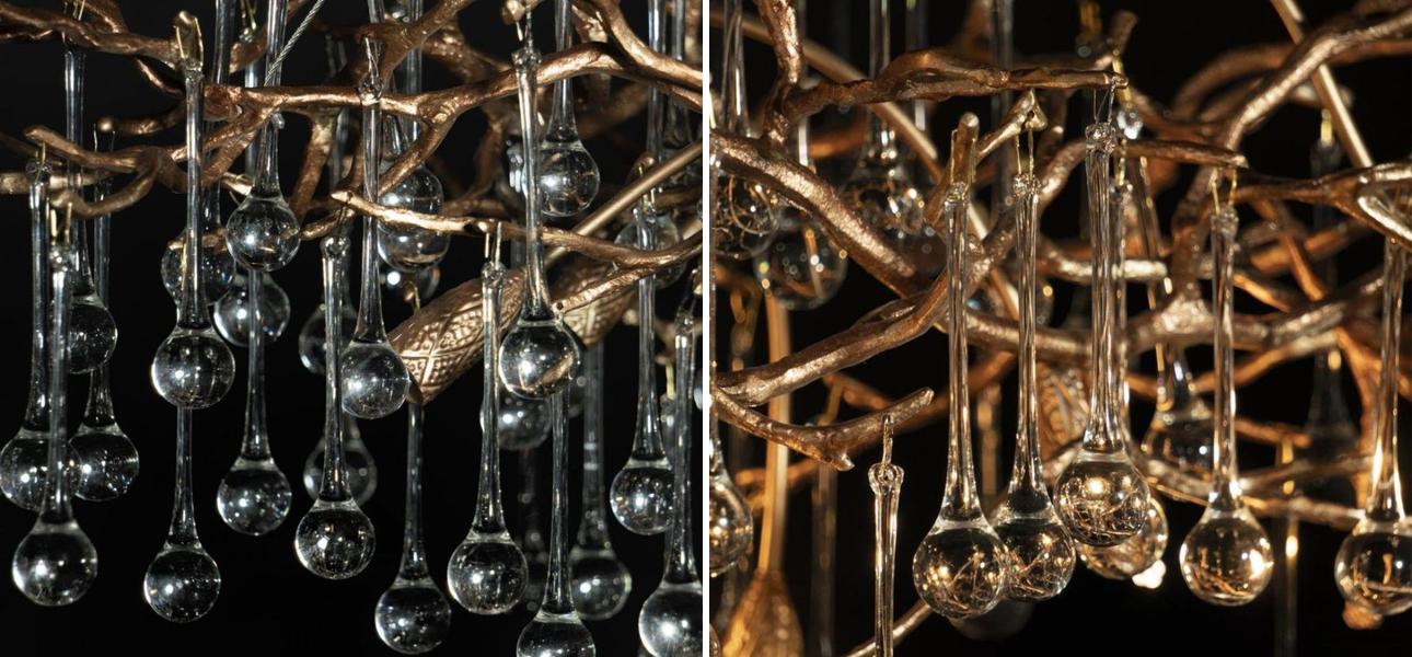 Люстра Crystal Drops Gold - фото №2