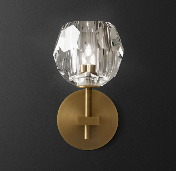 Бра RH Boule de Cristal Single Sconce Brass Латунь в Омске | Loft Concept 