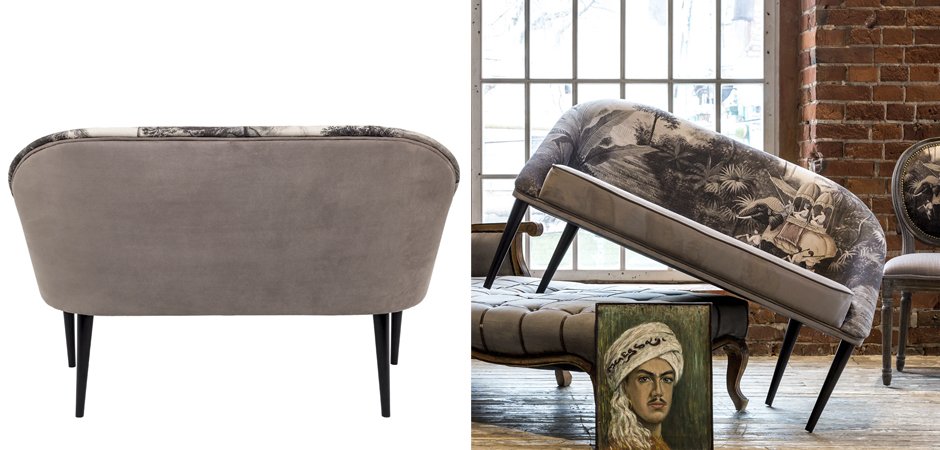 Диван Sofa Bengal gray landscape Диван Sofa Bengal gray landscape - Loft-Concept в Омске