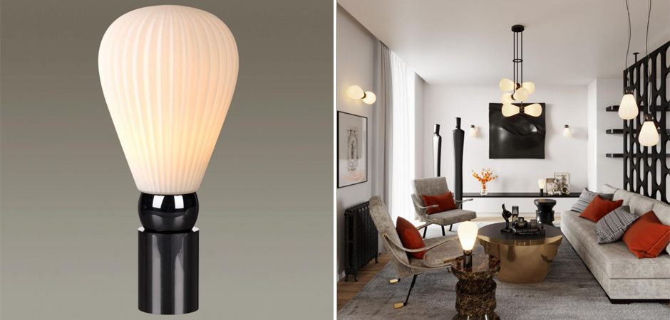 Настольная Лампа Cappadocia Черно-белая - Loft-Concept в Омске