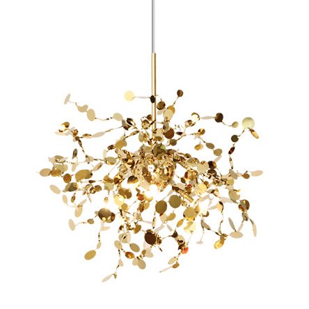 Люстра Terzani Argent Suspension Pendant lamp 40 Gold Глянцевое золото в Омске | Loft Concept 