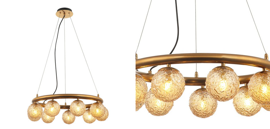 Люстра Spinnin с Янтарными Плафонами - Loft-Concept в Омске