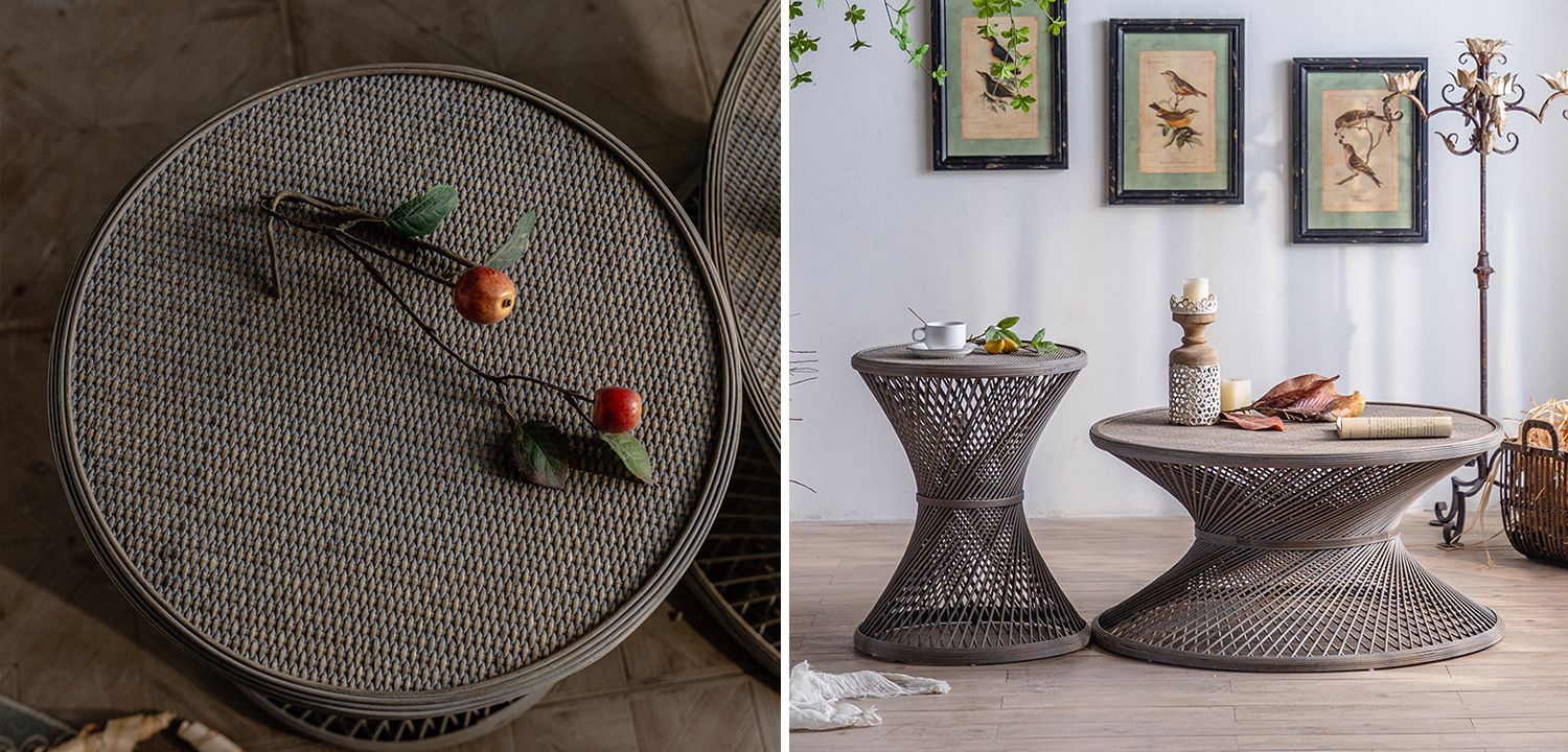 Кофейный стол Zaire Wicker Coffee Table Dark - фото