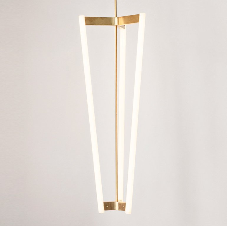 Люстра Michael Anastassiades TUBE CHANDELIER Латунь Белый в Омске | Loft Concept 