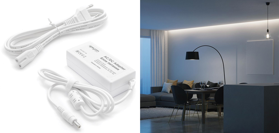 Комплект светодиодной ленты 14,4W/m 60LED/m 5050SMD холодный белый 1M Комплект светодиодной ленты 14,4W/m 60LED/m 5050SMD холодный белый 1M - Loft-Concept в Омске