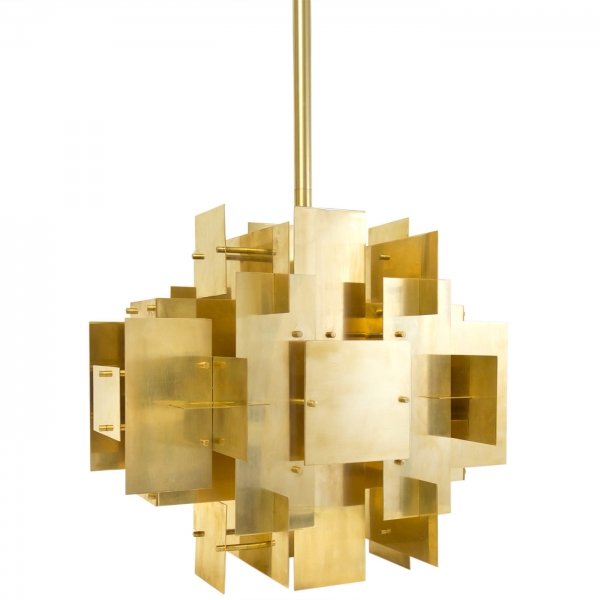 Люстра Jonathan Adler PUZZLE CHANDELIER Латунь в Омске | Loft Concept 