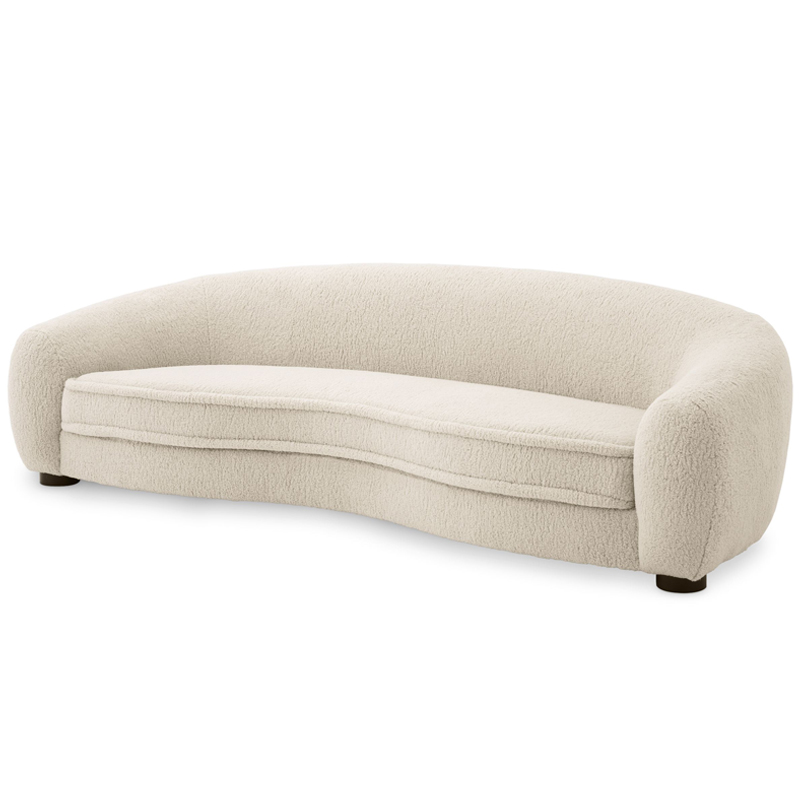 Диван Eichholtz Sofa Freud cream Кремовый Черный в Омске | Loft Concept 