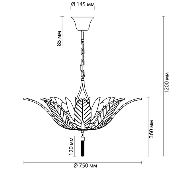 Люстра Glass Petals Chandelier 75 в Омске