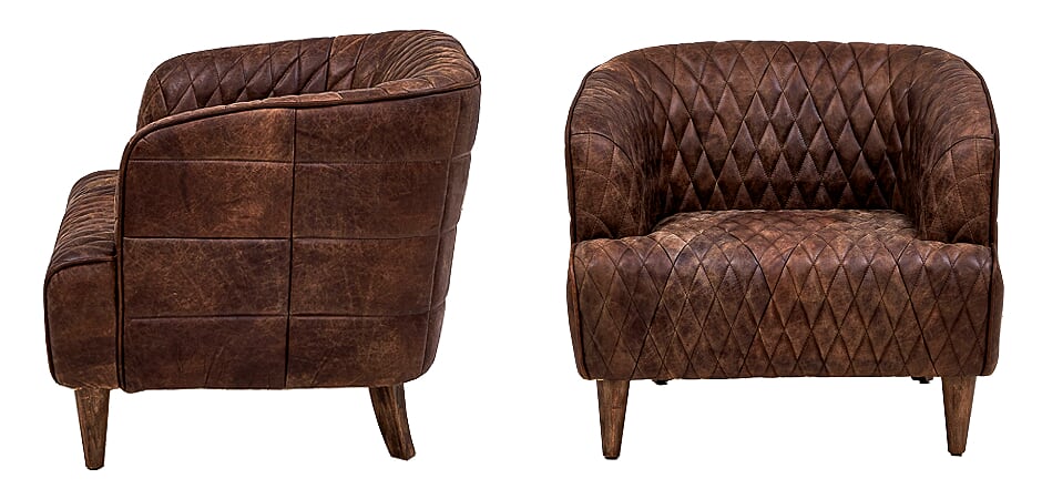 Philadelphia Armchair Кресло из Коричневой Винтажной Кожи Philadelphia Armchair Кресло из Коричневой Винтажной Кожи - Loft-Concept в Омске