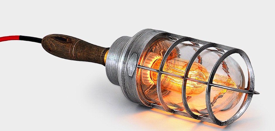 Ручной светильник Steampunk Cage Glass Edison Hanging Lamp Ручной светильник Steampunk Cage Glass Edison Hanging Lamp - Loft-Concept в Омске