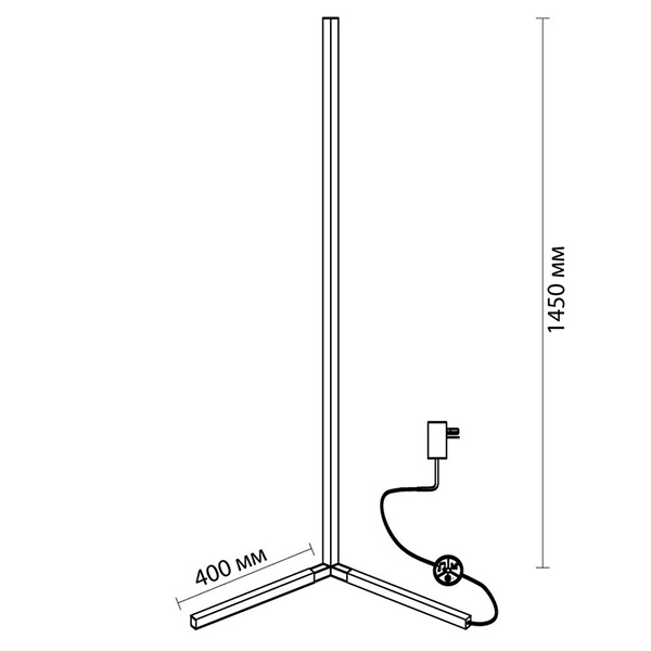 Торшер Trumpet Tube Black Angled в Омске