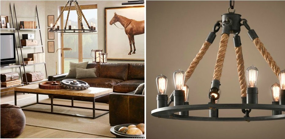 Люстра Loft Old Castle Rope Chandelier Люстра Loft Old Castle Rope Chandelier - Loft-Concept в Омске