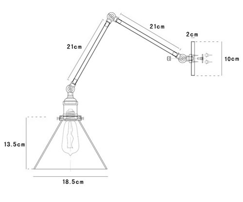 Бра Gloce Cone Shade Loft Industrial Red в Омске