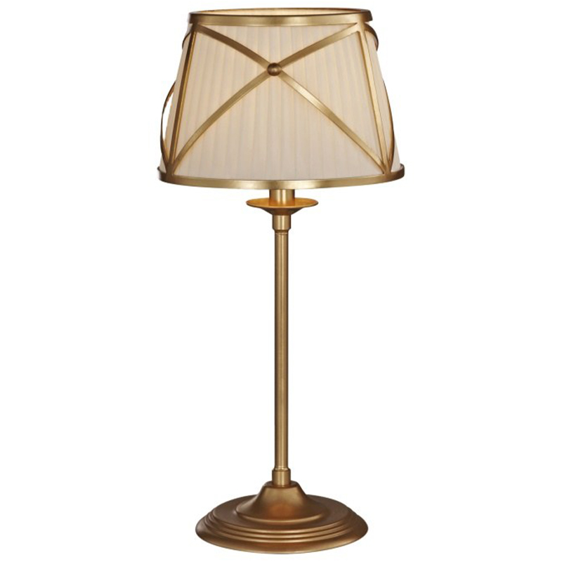 Настольная лампа с абажуром Provence Lampshade Light Gold Table Lamp Золотой Бежевый в Омске | Loft Concept 