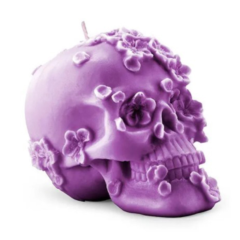 Свеча Purple Flowers Skull Пурпурный в Омске | Loft Concept 