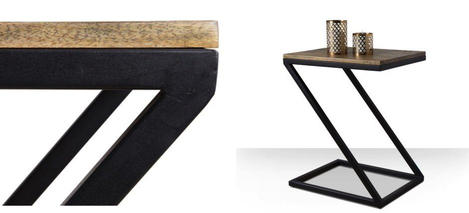 Приставной стол Industrial Rust Z Table Приставной стол Industrial Rust Z Table - Loft-Concept в Омске