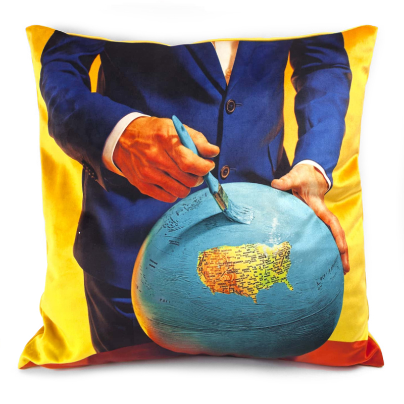 Подушка Seletti Cushion Globe Design Toiletpaper Мульти в Омске | Loft Concept 