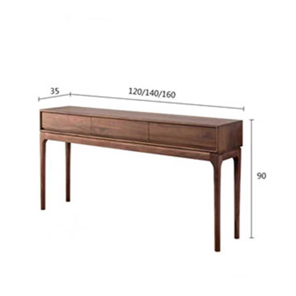Консоль деревянная прямоугольная с 3-мя ящиками Moon Walnut Furniture Консоль деревянная прямоугольная с 3-мя ящиками Moon Walnut Furniture в Омске