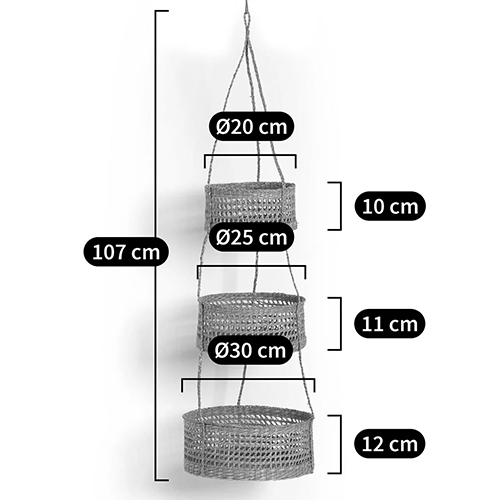 Подвесные плетеные корзины для цветов Musa Wicker Baskets в Омске