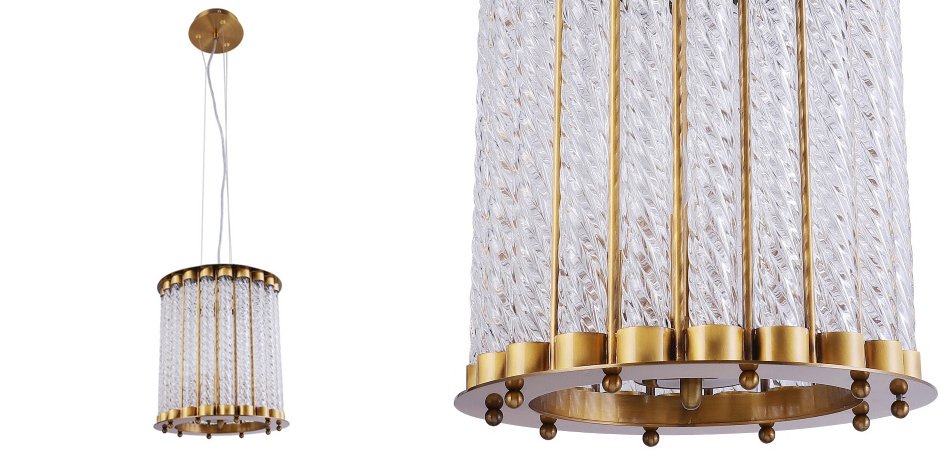 Люстра Glass Spirals Cylinder Люстра Glass Spirals Cylinder - Loft-Concept в Омске