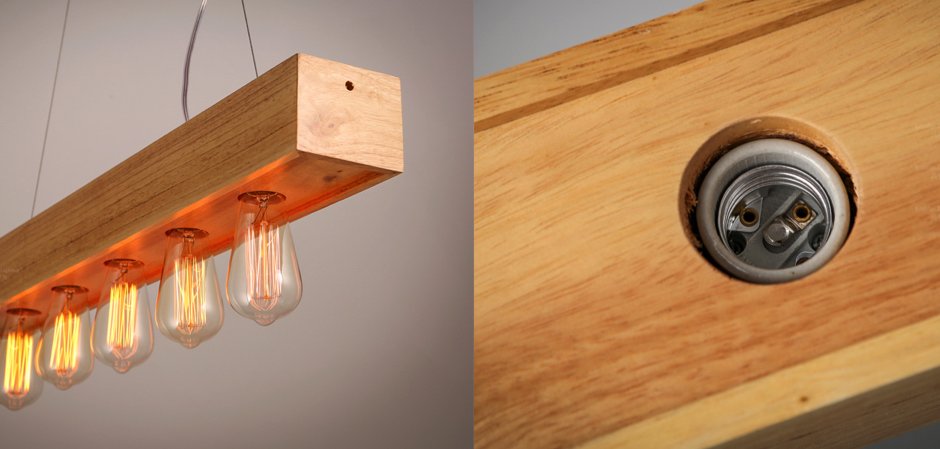 Люстра Loft Wooden Lighting Line Pendant Люстра Loft Wooden Lighting Line Pendant - Loft-Concept в Омске
