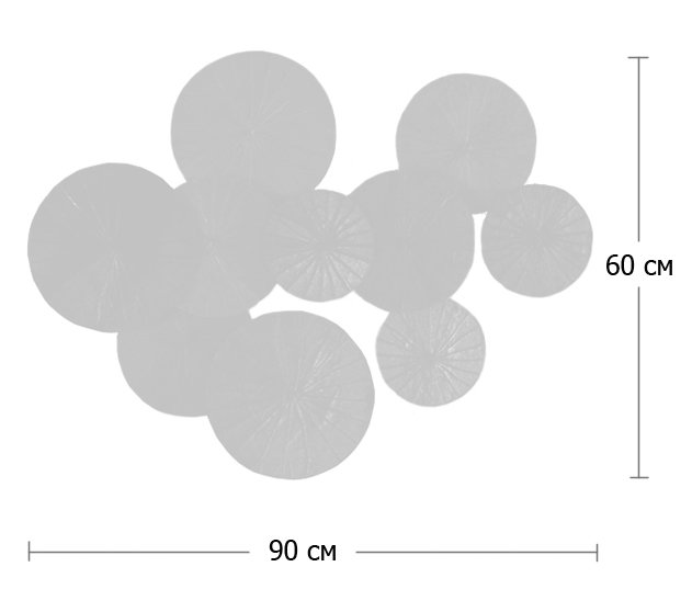 Арт-объект Disc wall art Lotus leaves в Омске