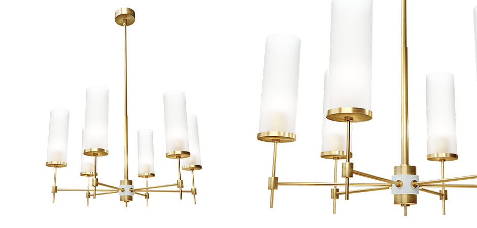 Люстра Дизайнерская Candle Holder из Сатинированной Латуни Люстра Дизайнерская Candle Holder из Сатинированной Латуни - Loft-Concept в Омске